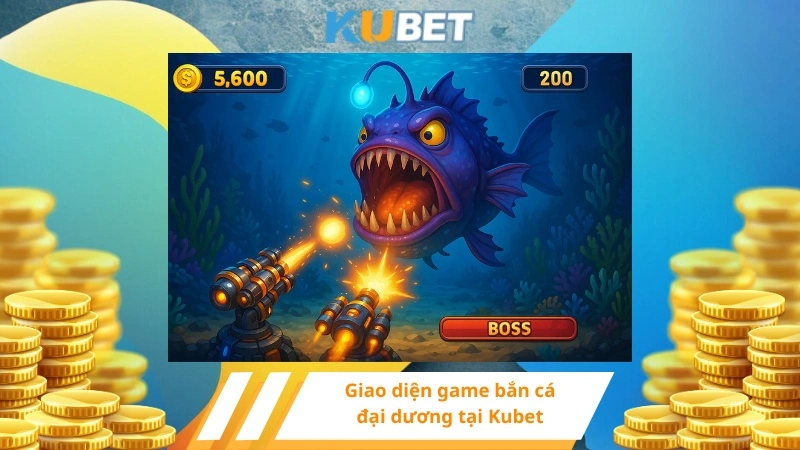 Giao diện game bắn cá đại dương tại Kubet