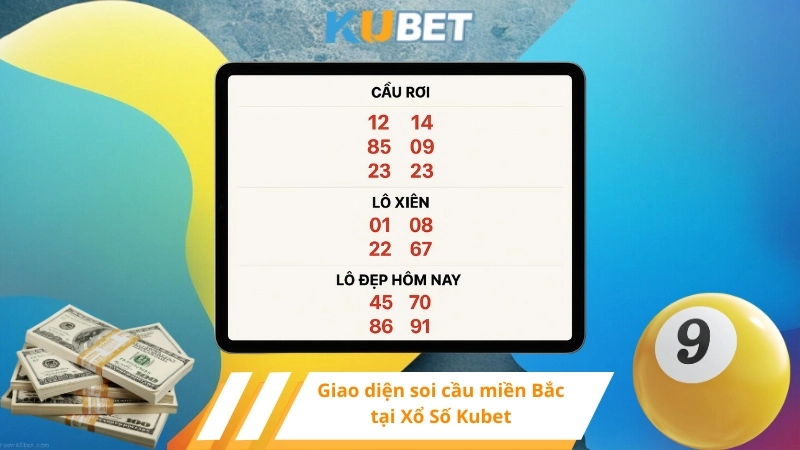 Giao diện soi cầu miền Bắc tại Xổ Số Kubet
