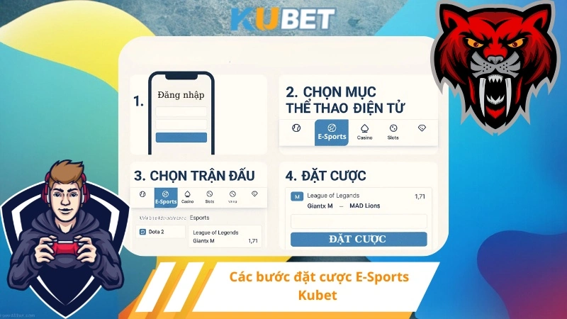 Các bước đặt cược E-Sports Kubet